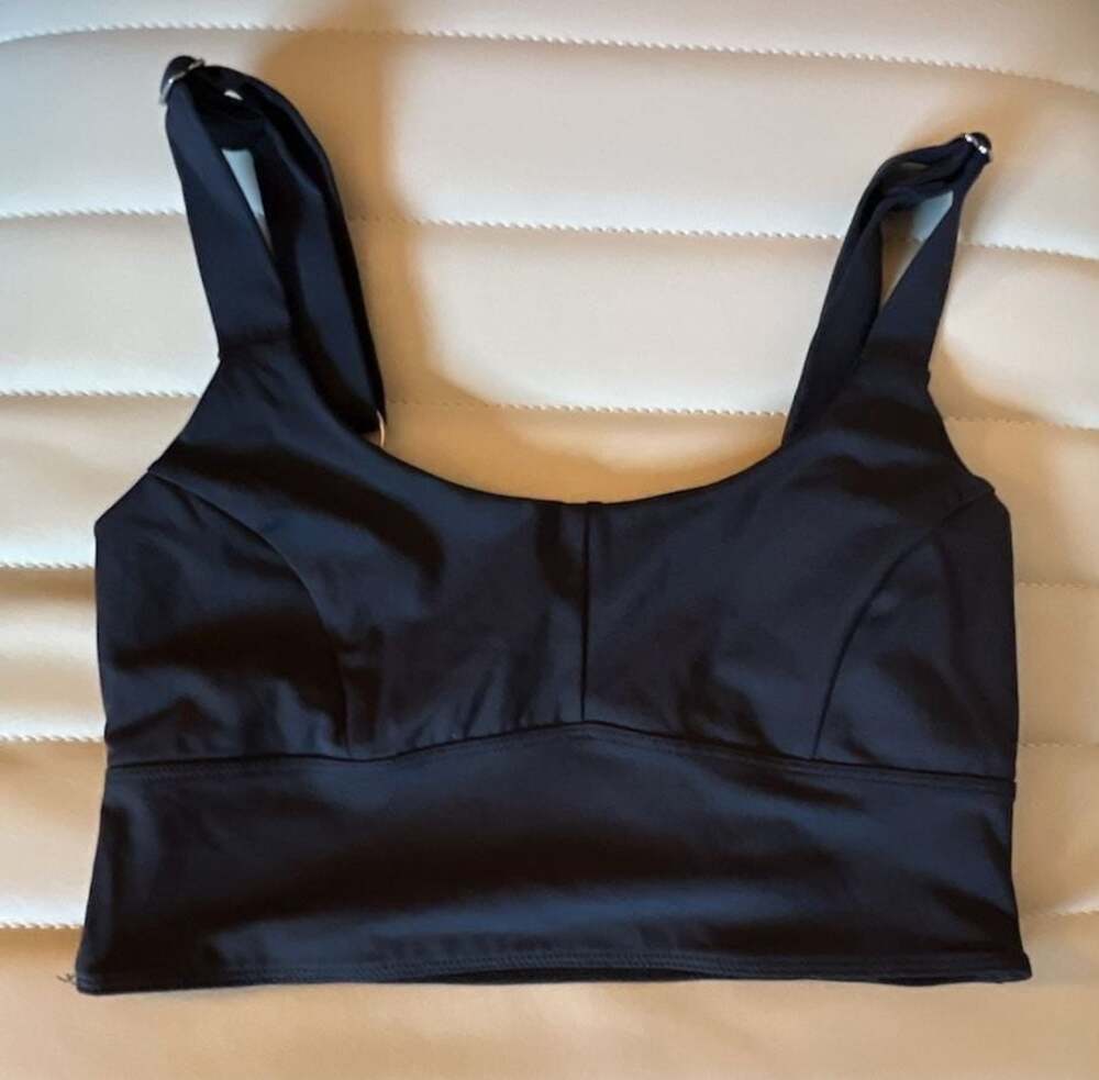 Noli Yoga Black Square‎ Neck Sports Bra Small